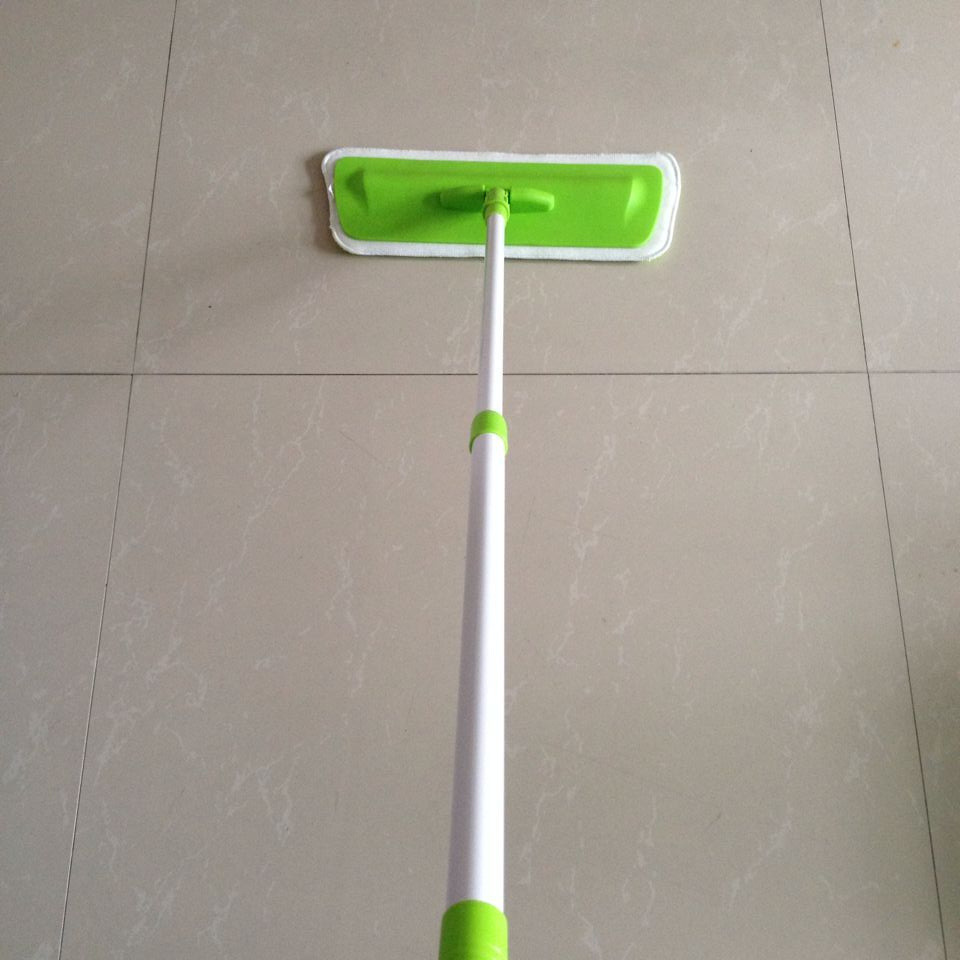 平板拖把 超细纤维粘扣式 喷塑铁管/铝合金伸缩杆拖把