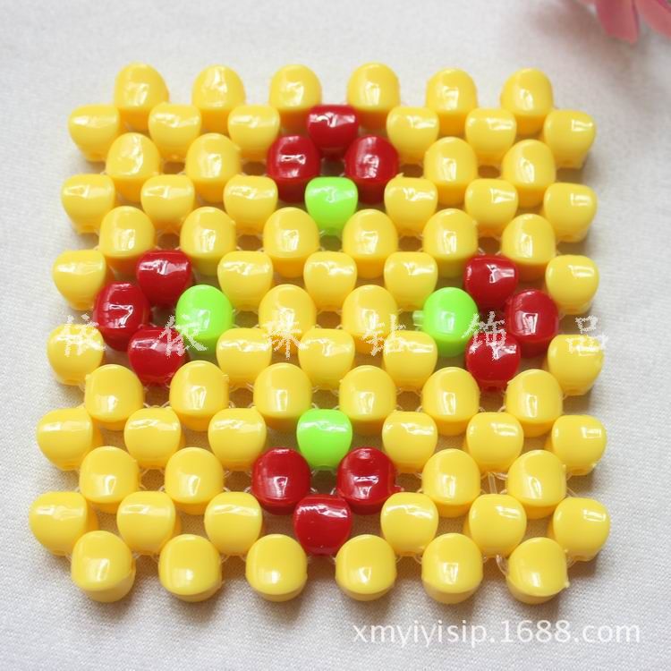 串珠diy饰品材料包 创意亚克力茶杯垫水杯垫碗垫爱心隔热垫茶托