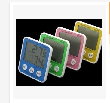 Digital Display Large Screen Display Indoor Electronic Thermometer Hygrometer Red Yellow Blue Green Dc108