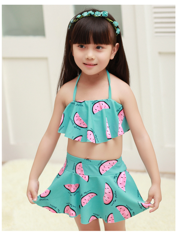 2016新款儿童泳衣 可爱西瓜图案儿童分