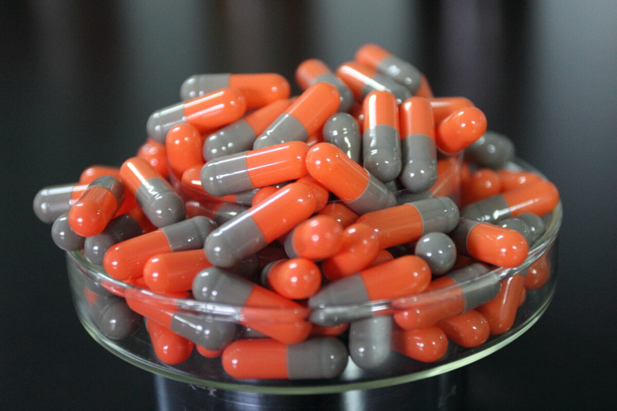 长期生产销售药用骨明胶胶囊壳,胶囊批发,出口胶囊[1# 灰桔红]