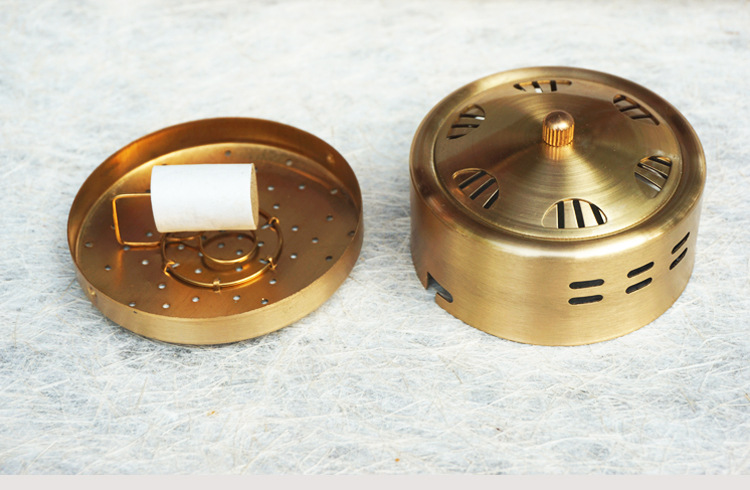 全纯铜艾灸盒四联艾灸衣服随身灸4连腰腹部温灸仪器具艾条艾柱罐