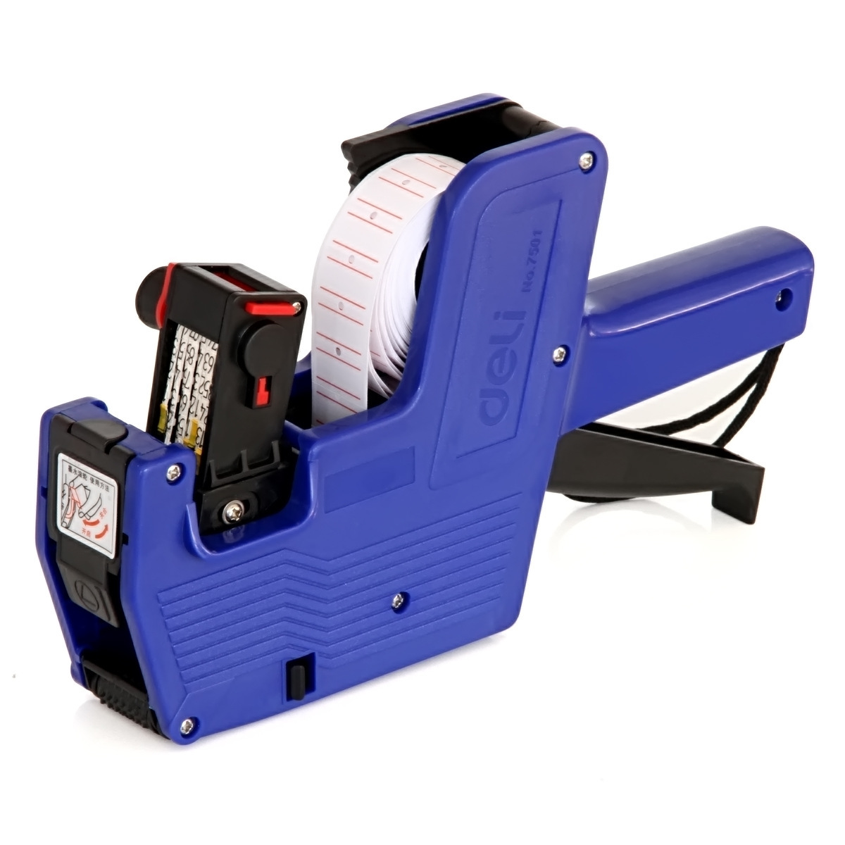 得力7501标价机8位单排超市打码机打价机含2只墨轮