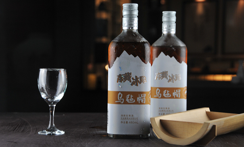 乌毡帽冻藏冰雕清爽型半干黄酒花雕酒480ml*6 整箱特惠宜夏天冰饮