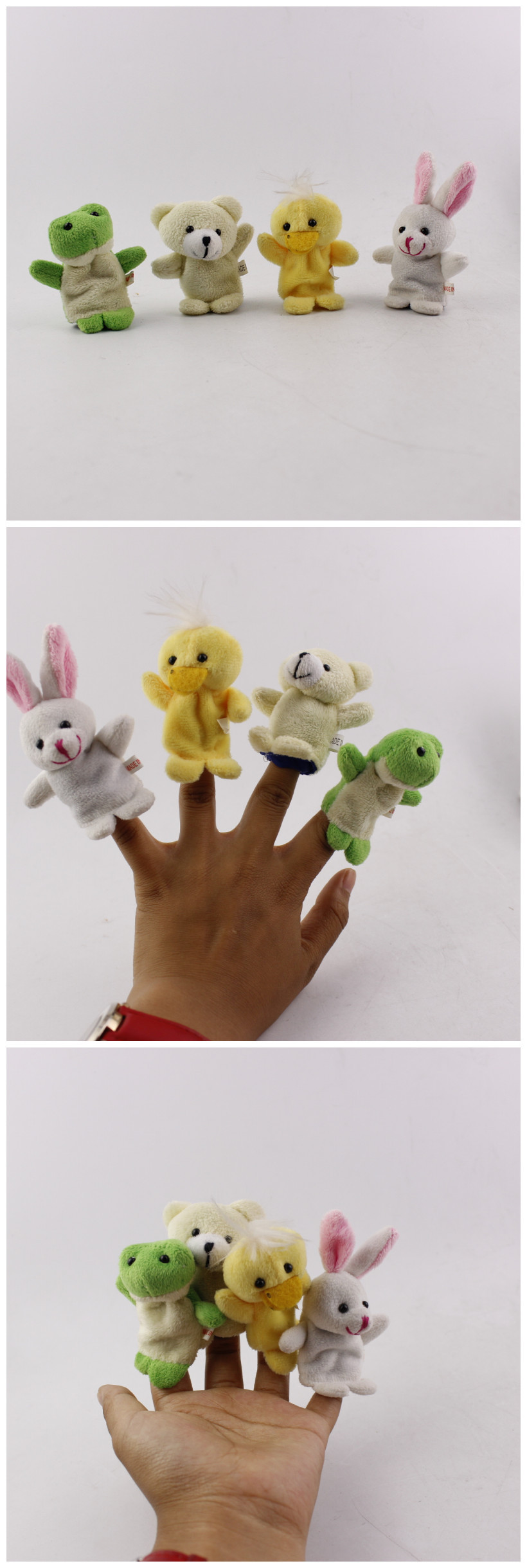 卡通毛绒12生肖指偶 手偶毛绒玩具十二生肖手指玩偶 早教亲子玩具