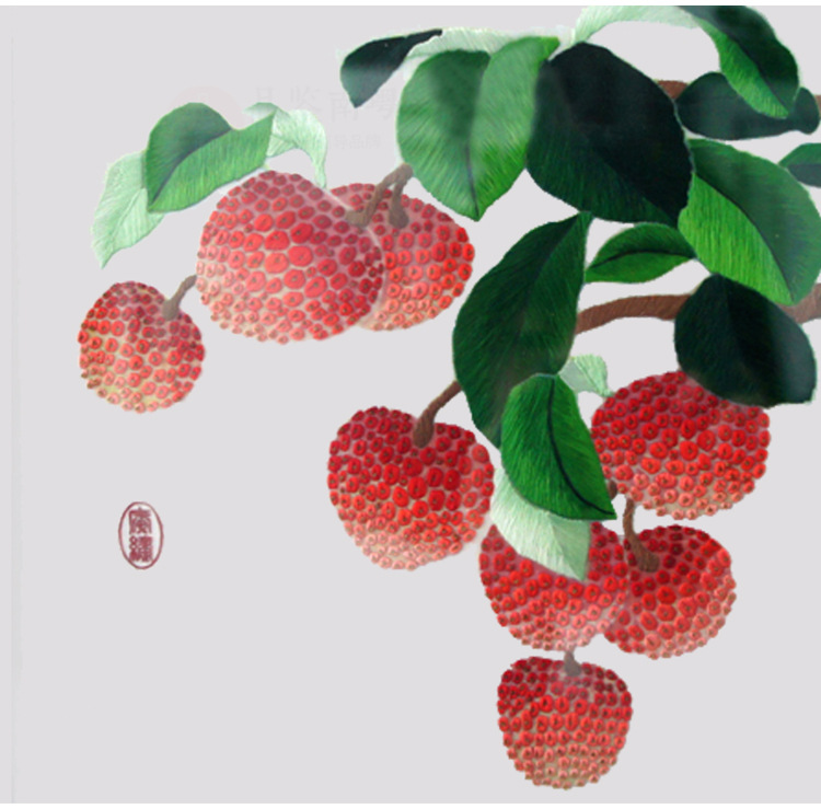 广东特色礼品荔枝广绣粤绣纯手工品公司高档商务礼品定制送客户