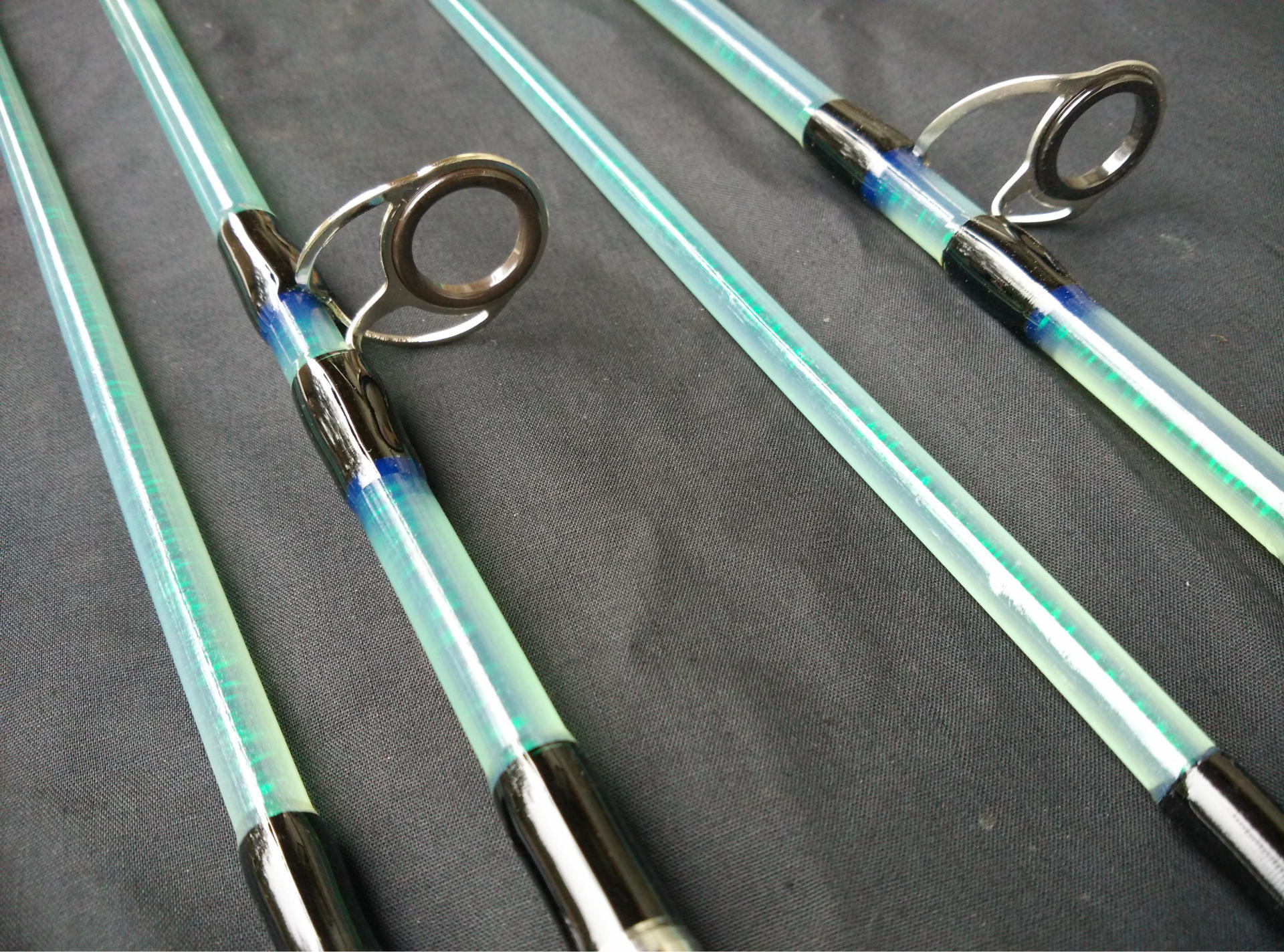 批发玻璃钢插接竿透明加线螺丝路亚竿实心纤维鱼竿渔具