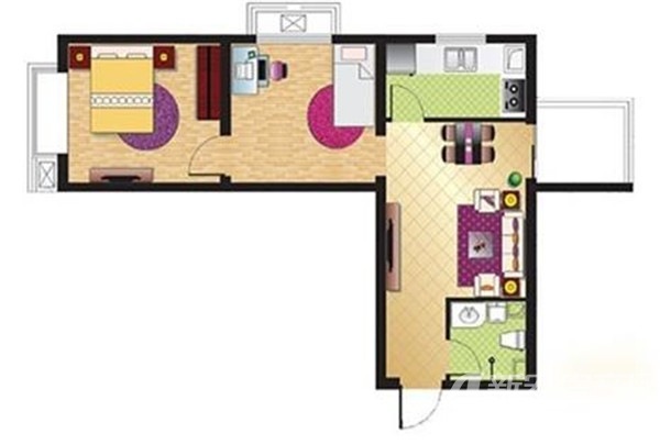 从风水上说,刀把型户型缺角严重,寓意不祥.