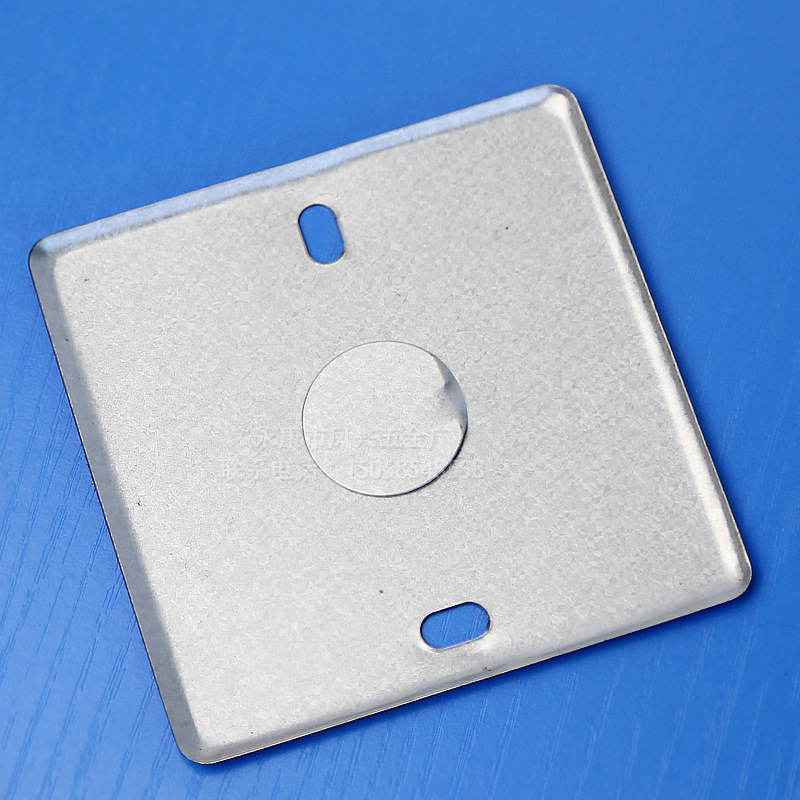 厂家供应 金属接线盒方形圆形盖板 86型暗装铁盒 镀锌铁八角盖板