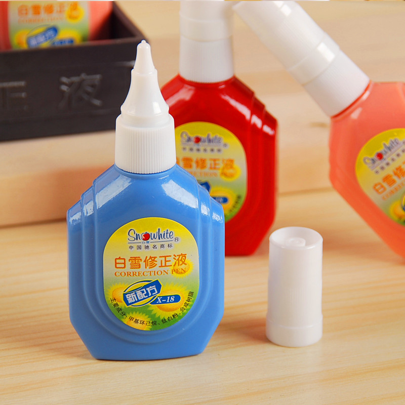 正品白雪x-18修正液学生文具经典款式办公用品18ml 涂改液 改错液