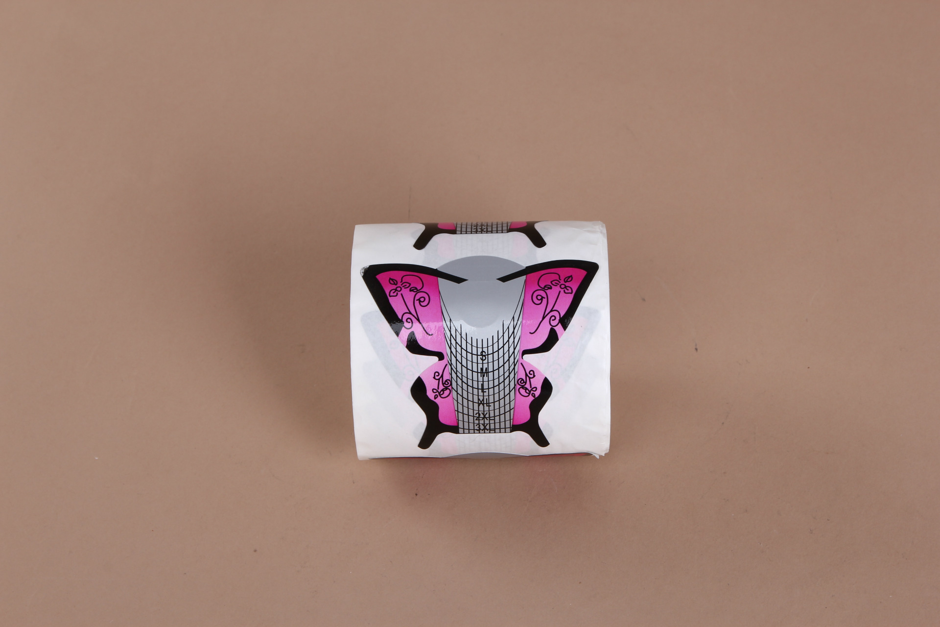 美甲纸托 蝴蝶形加宽纸托/指托 水晶甲光疗甲延长纸托金色500片