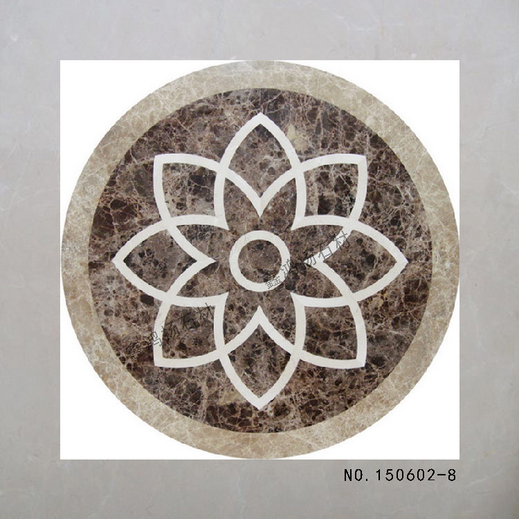 厂价生产大理石及瓷砖水刀拼花玄关入户拼花地面