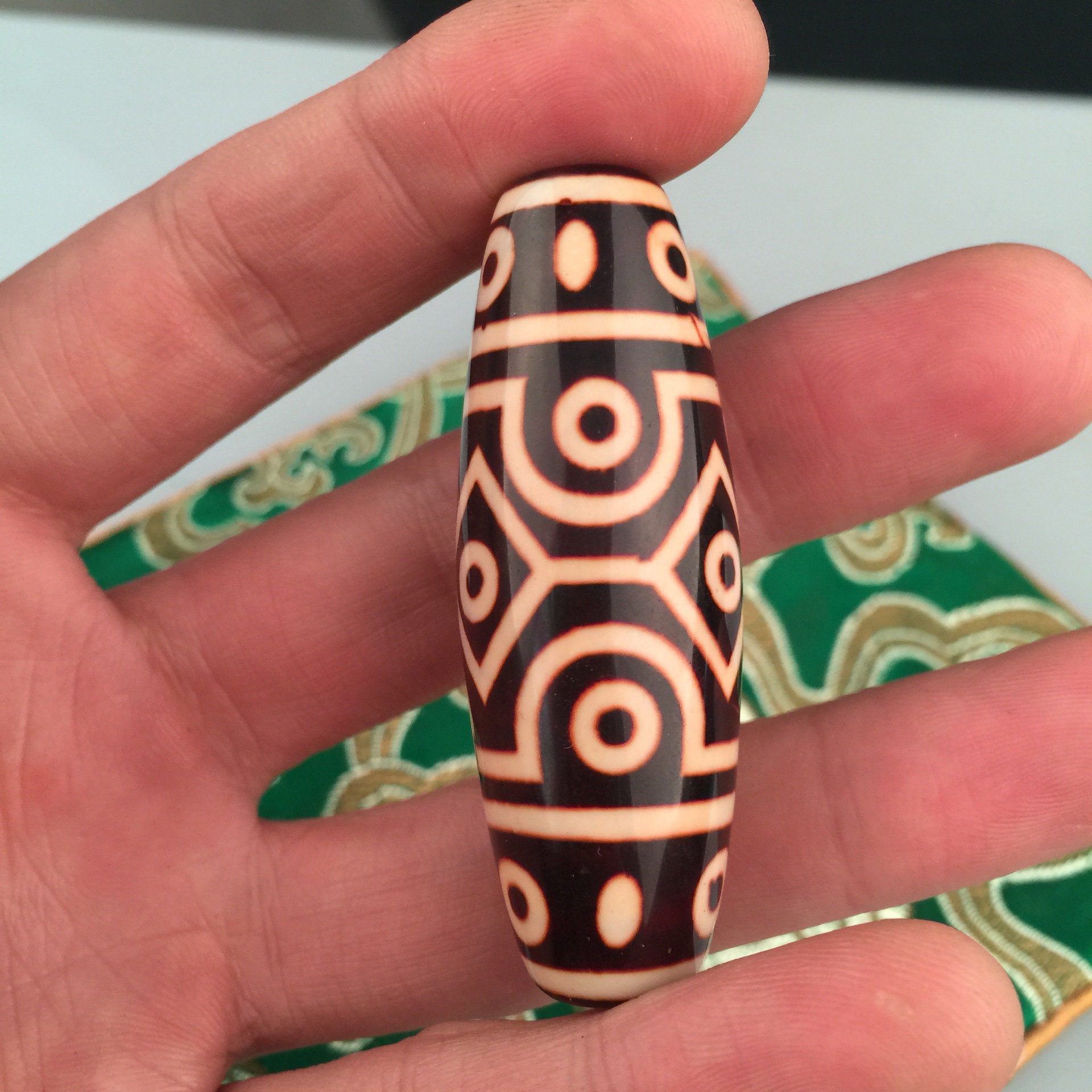 西藏15眼天珠批发 风化老玛瑙 佛珠配件 diy大勒子 米珠