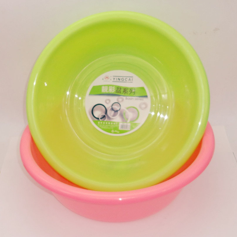 1个 靓彩 厚款塑料脸盆 熟胶盆 家庭 塑料制品批发
