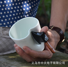 KFK 斧头子杯 礼品定制保温杯  陶瓷爱心水创意咖啡马克杯