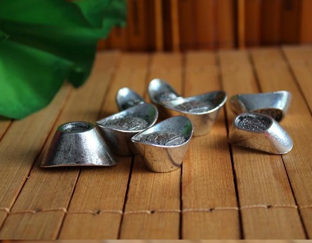 大清银库元宝银锭 招财进宝小银元