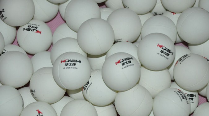 华士牌体育训练 乒乓球 华士40mm普通有缝乒乓球散装袋装球批发