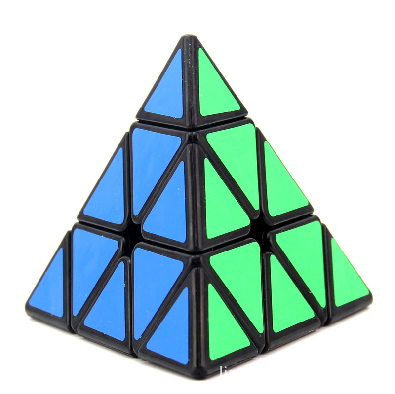 【魔方格 金字塔黑色】四轴四面体 金字塔魔方 三角形 异形魔方