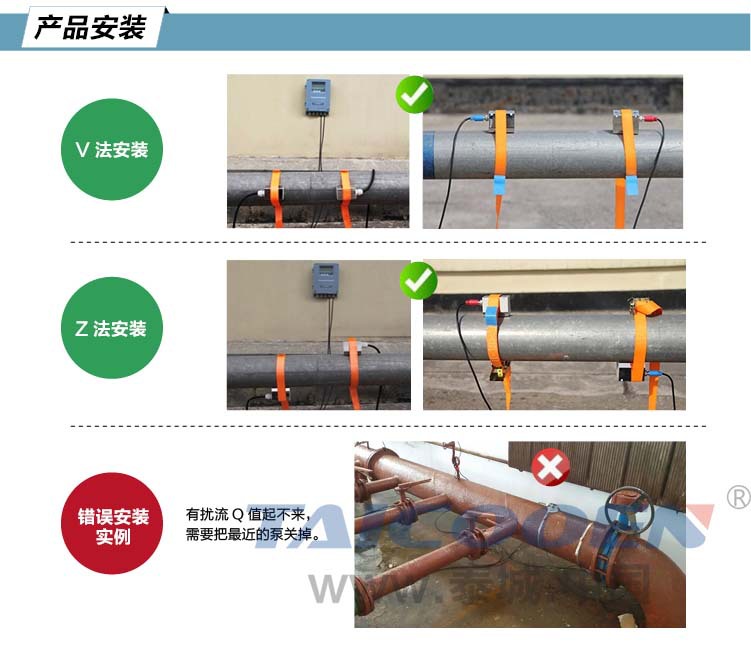 超声波流量计 壁挂分体式外夹探头安装方便简单tds-100f 新品包邮