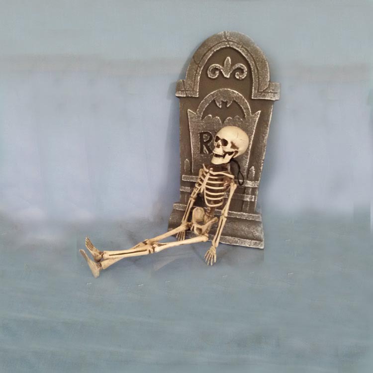 万圣节骷髅骨架 道具鬼节酒吧密室装饰骷髅架恐怖人体骨骼模型架