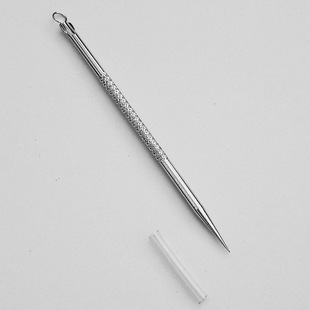 80mm短款美容化妆工具粉刺针电镀碳钢双头暗疮针痘痘黑头针暗疮针