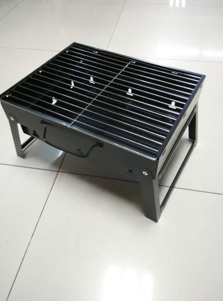 户外烧烤炉户外烤炉小四方黑钢炉厂家直销