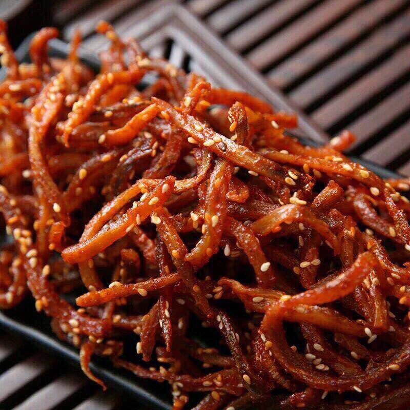 广西蜜汁美味芝麻香辣鳗鱼丝北海龙润麻辣鱼丝12斤整箱批发