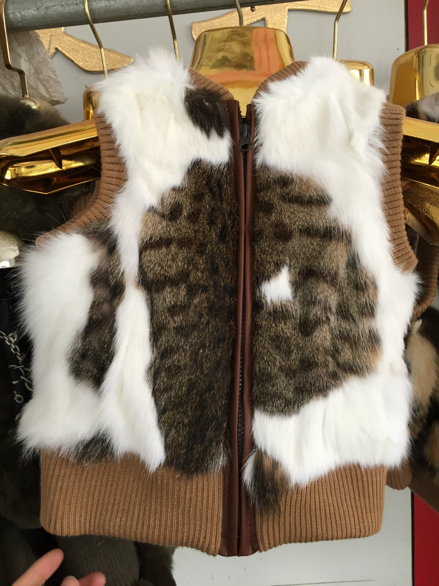 【推荐】韩式服装鞋帽箱包用真皮毛面料 猫狸子褥子原料大尺寸