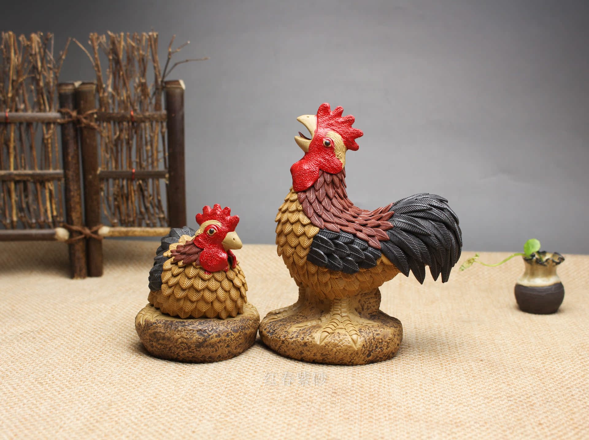 红春紫砂 批发宜兴鸡佛茶宠雕塑摆件人物茶具工艺品定制