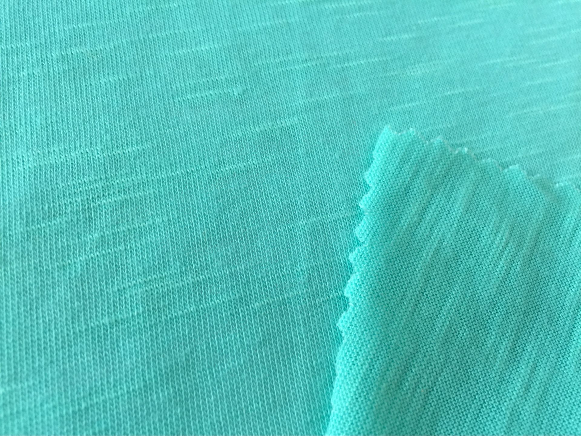 2016爆款现货21支纯棉竹节单面汗布 春夏季t恤针织全棉竹节棉面料