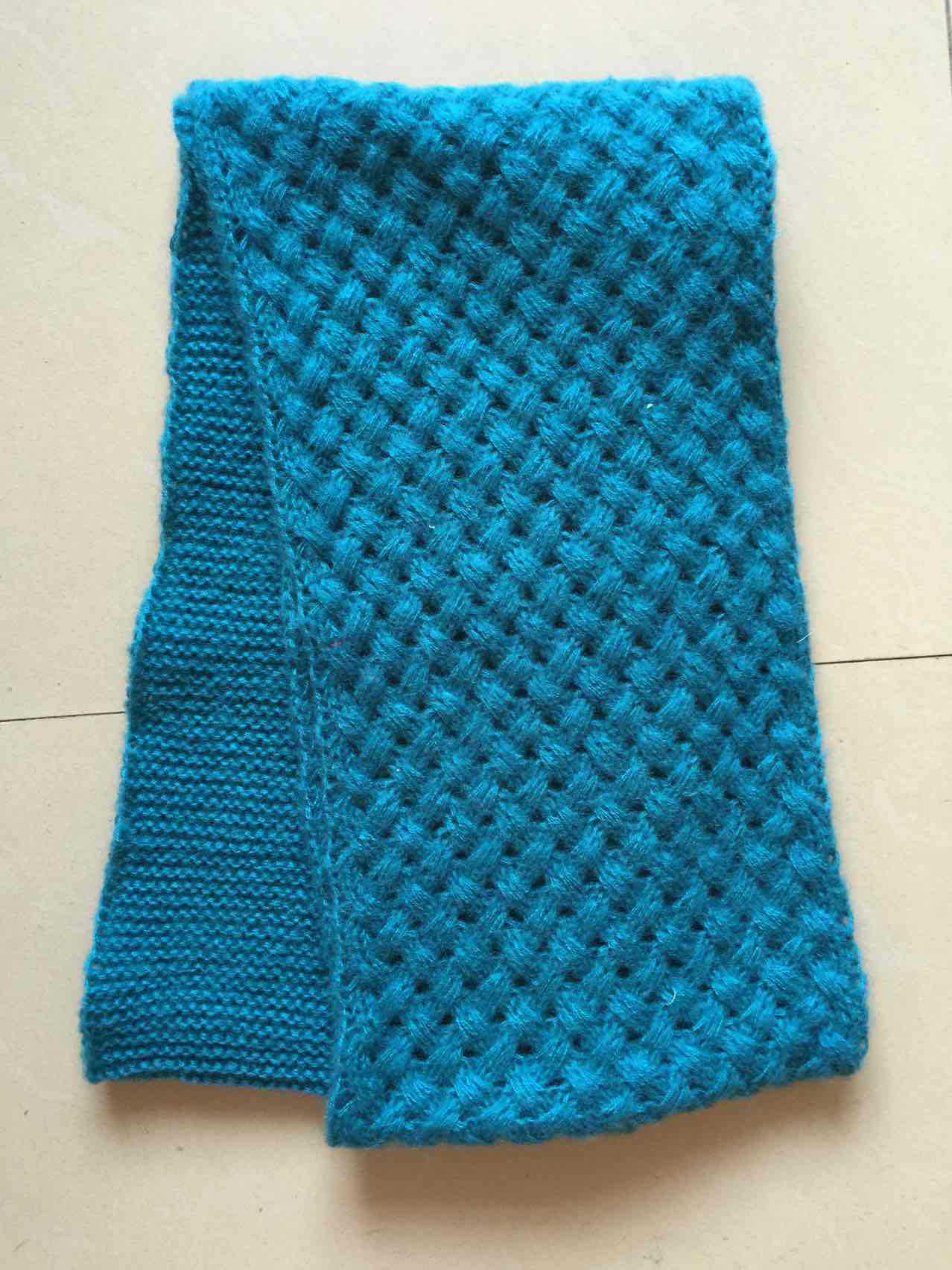 鱼鳞针马海毛围巾螺纹针,提花拐花围脖帽子围巾