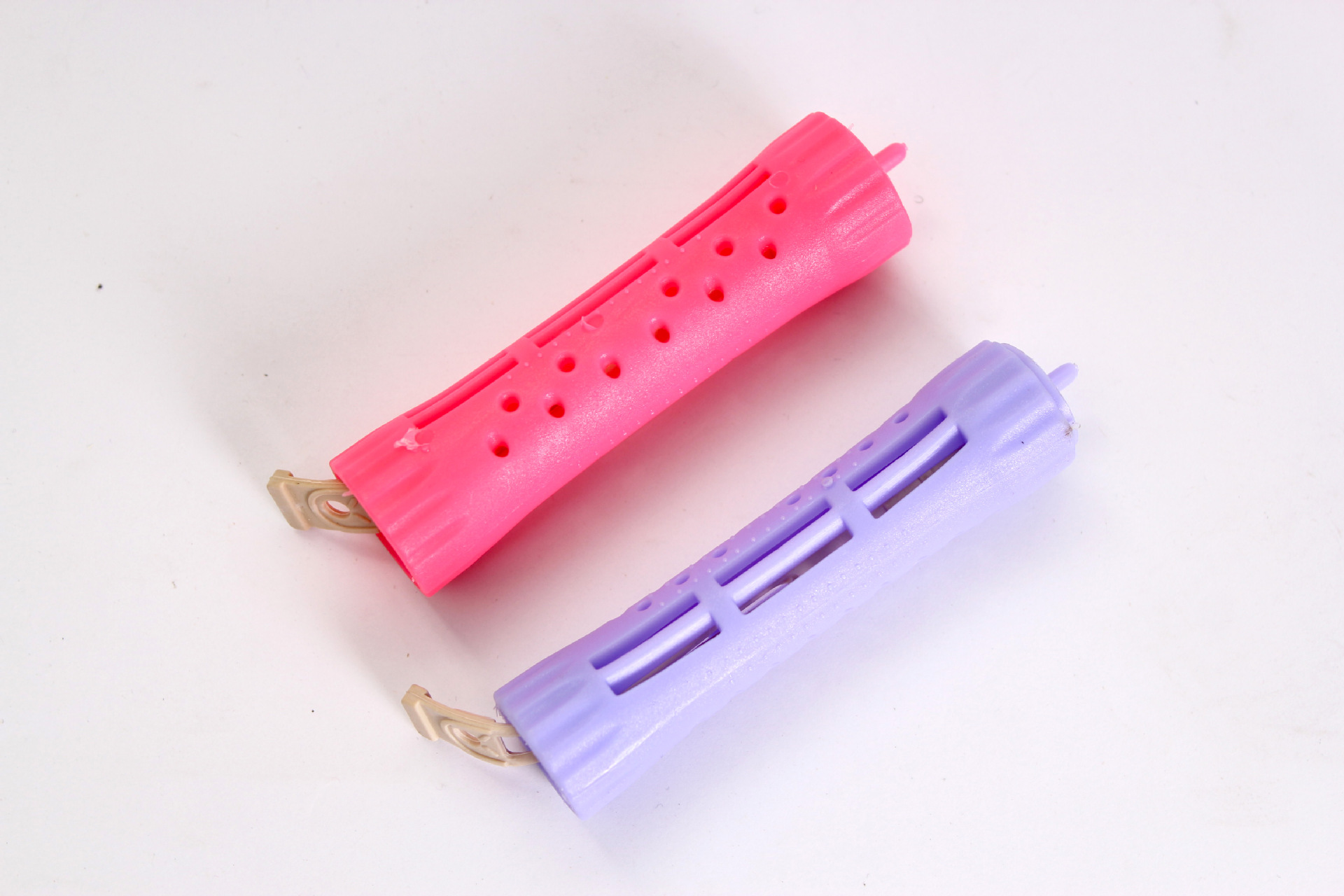 空心带皮筋卷发杠 烫发杠子 冷烫杠 卷发抽心杠 断码清货12个一包