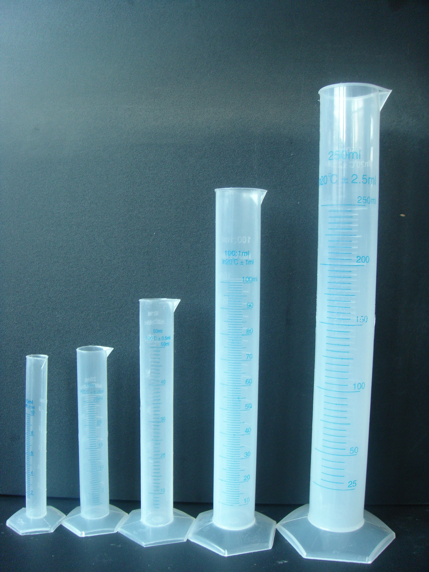 化学仪器10ml-1000mi塑料量筒 刻度量杯 蓝线量筒 量杯