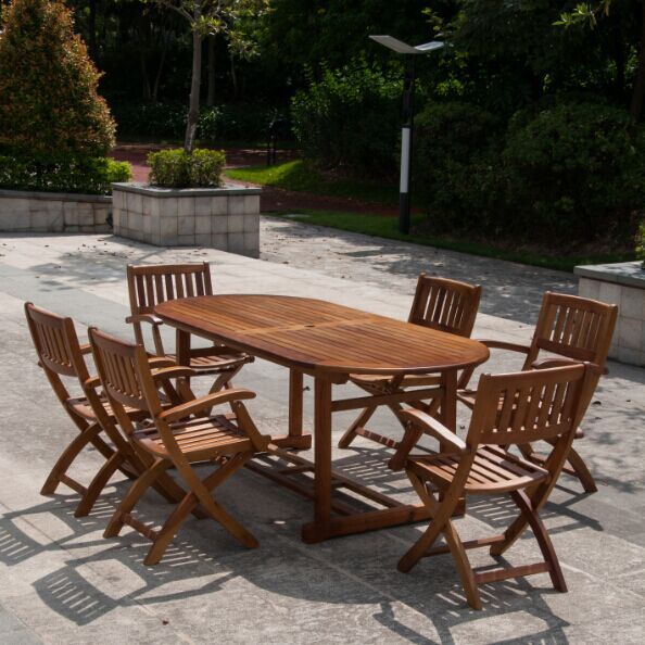 户外实木折叠桌椅防腐木花园套装庭院别墅桌椅桌椅现货休闲桌椅