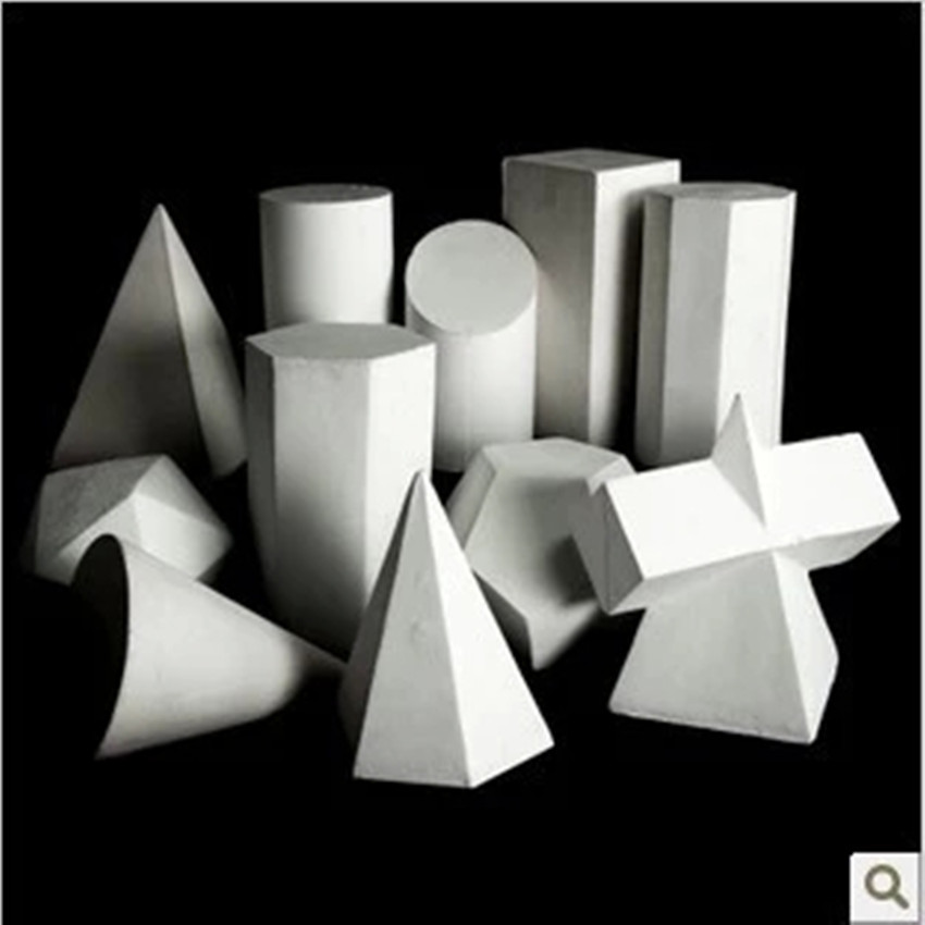 厂家直供石膏像华艺大号石膏几何体教具模型磨具素描静物一套16个