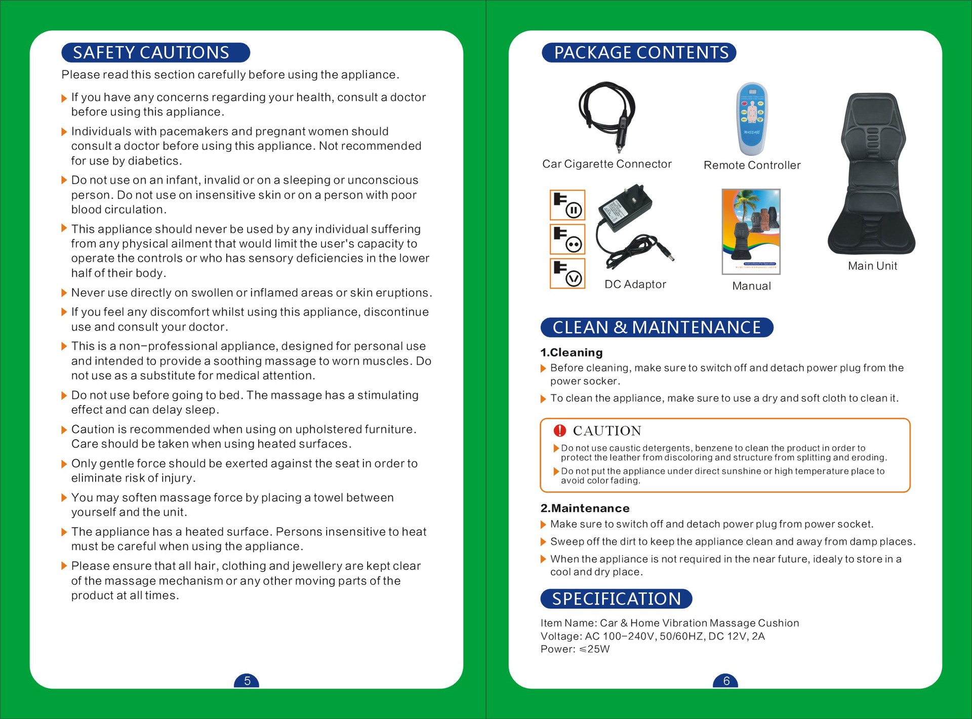 英文床垫说明书4