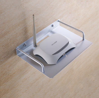 太空铝路由器支架托架电视机顶盒架单层壁挂置物架电话机架子小型