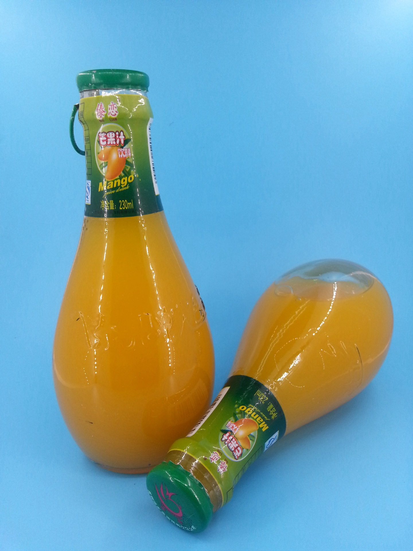 230ml玻璃瓶 拉环盖手雷型 30%含量云南原生态 芒果汁饮料代理