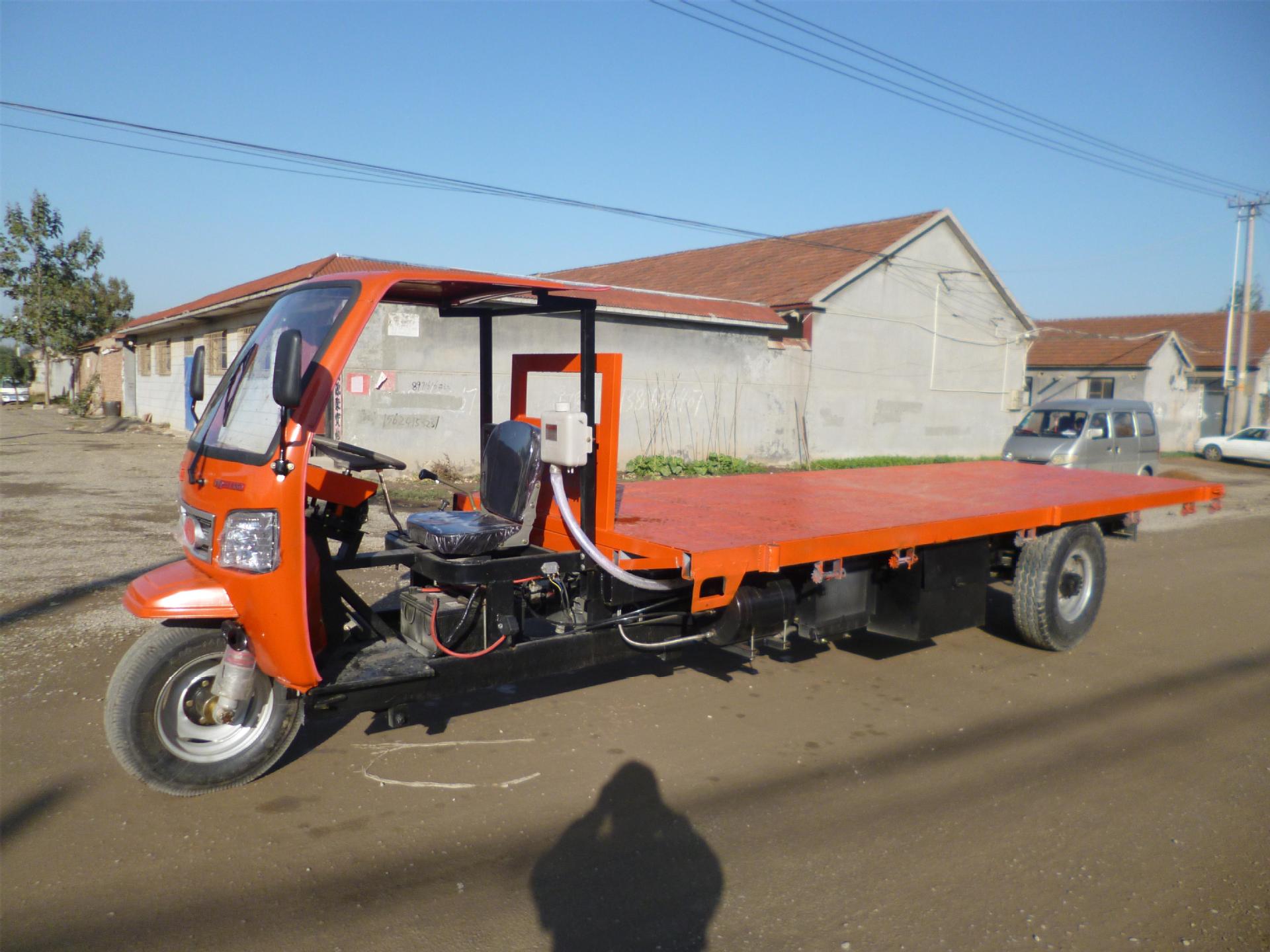 拉钢材三轮车 木材三轮车 加长大托盘带拖炮 轴传动三轮车 上牌照