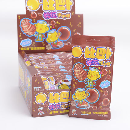 【品名】:比巴卜-棉花糖泡泡糖(口味含:草莓味,青苹果味,葡萄味,奶香