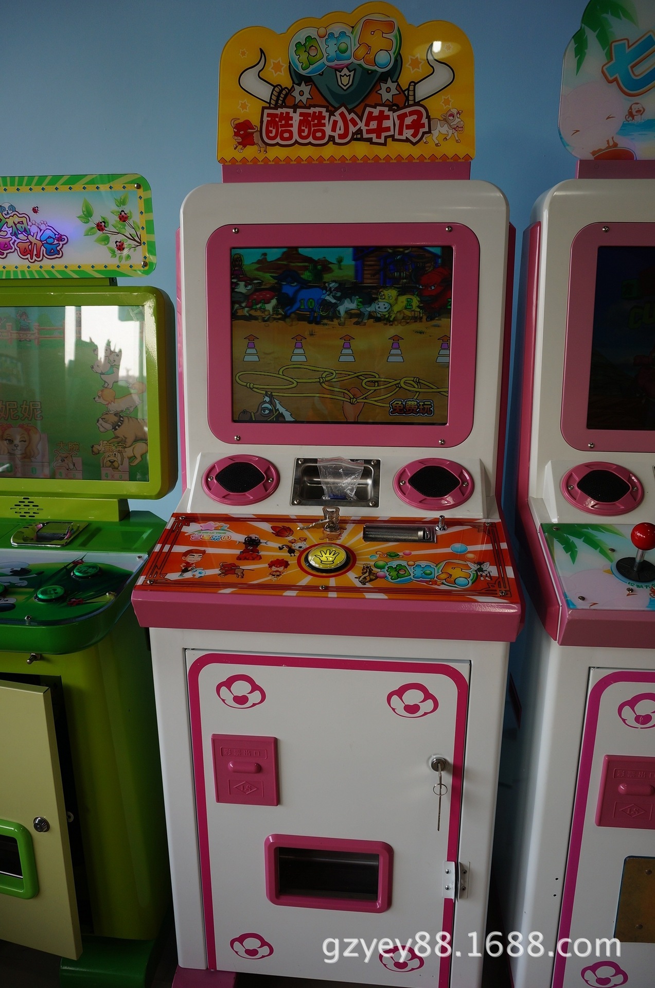 酷酷小牛仔儿童拍拍乐游戏机套牛机亲子敲击液晶屏套牛游艺机厂家