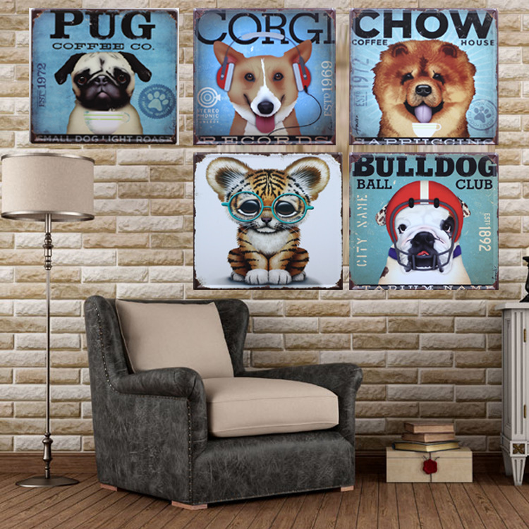 复古家居装饰品 酒吧咖啡厅KTV墙上壁饰工艺品铁皮画厂家货源混批