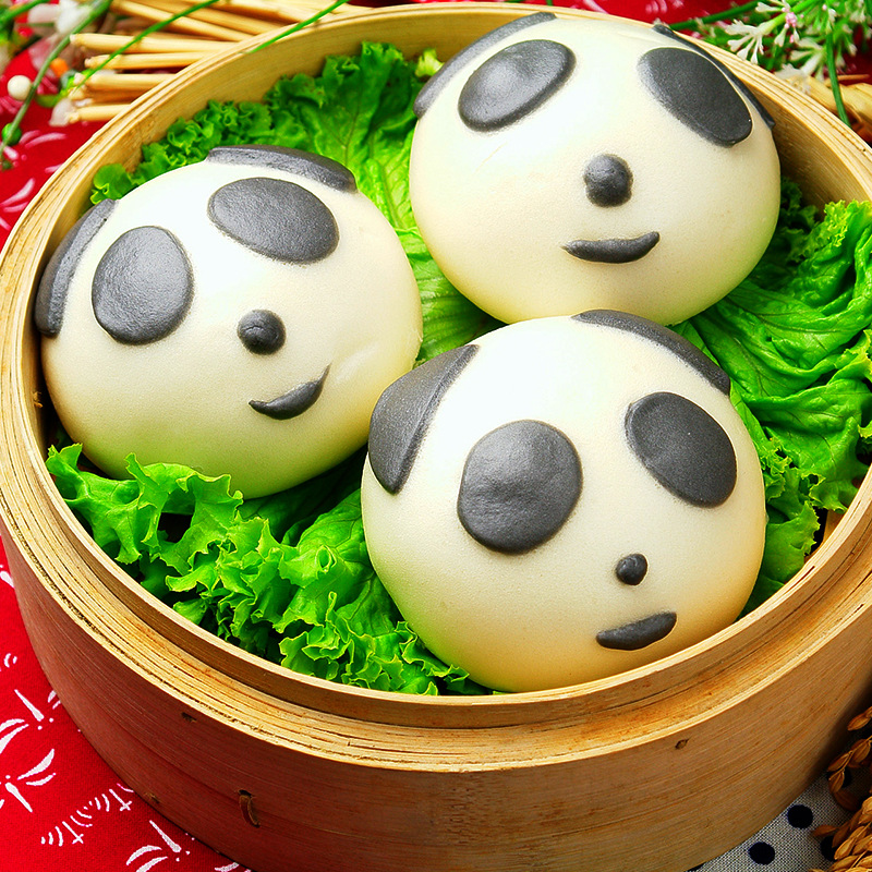 【鲜聚食品】红月 熊猫豆沙包 卡通装600克15个*10包/箱 厂家直供