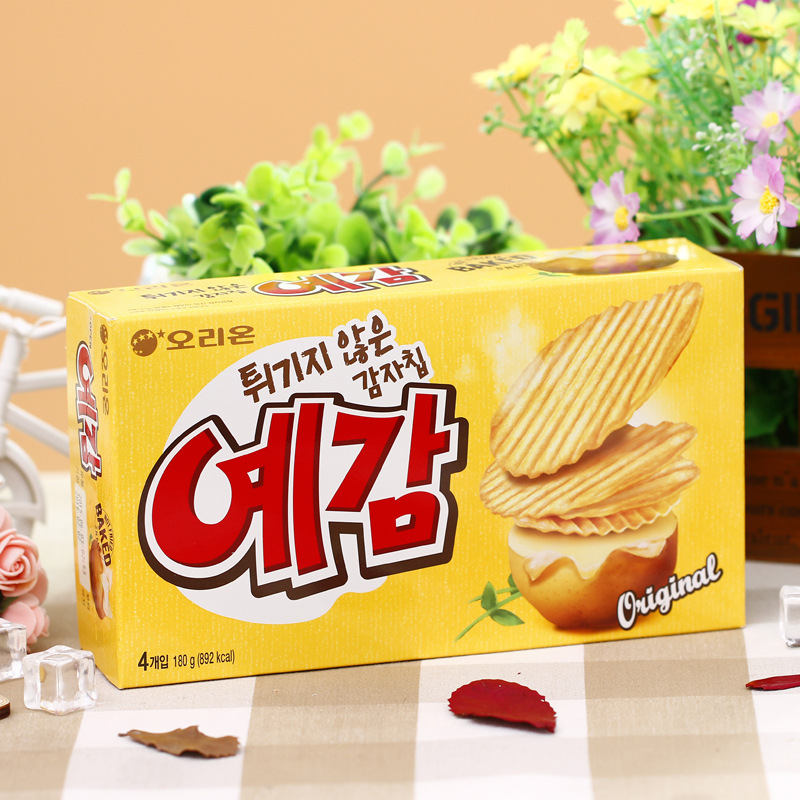 韩国进口食品 好丽友原味薯片184克休闲零食12盒/箱(2903*12)