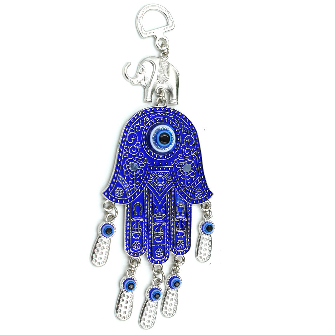 Turkey Blue Eyes Home Hanging Decoration Elephant Palm Wall Decoration Devil Eye Colored Glaze Charm Pendant