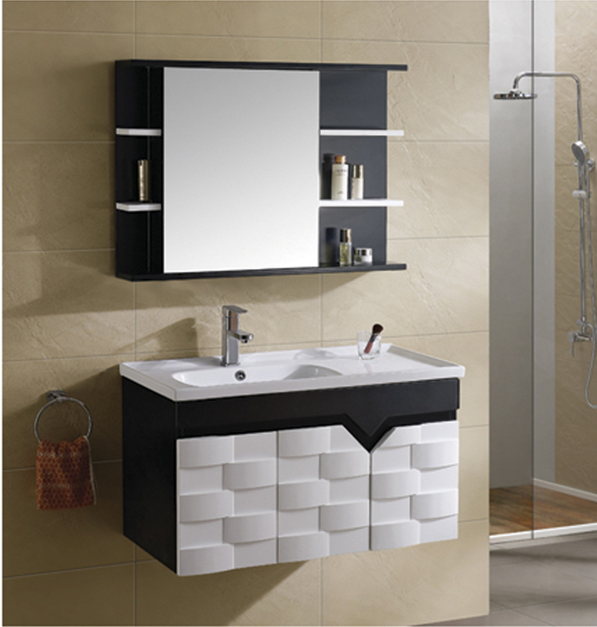 科凡实木浴室柜 洗手盆先脸盆现代简约风格-卫浴家具