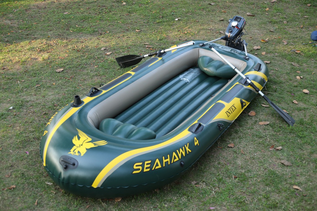 intex 68351海鹰四人船充气船皮划艇4人气垫船橡皮艇钓鱼船橡皮船