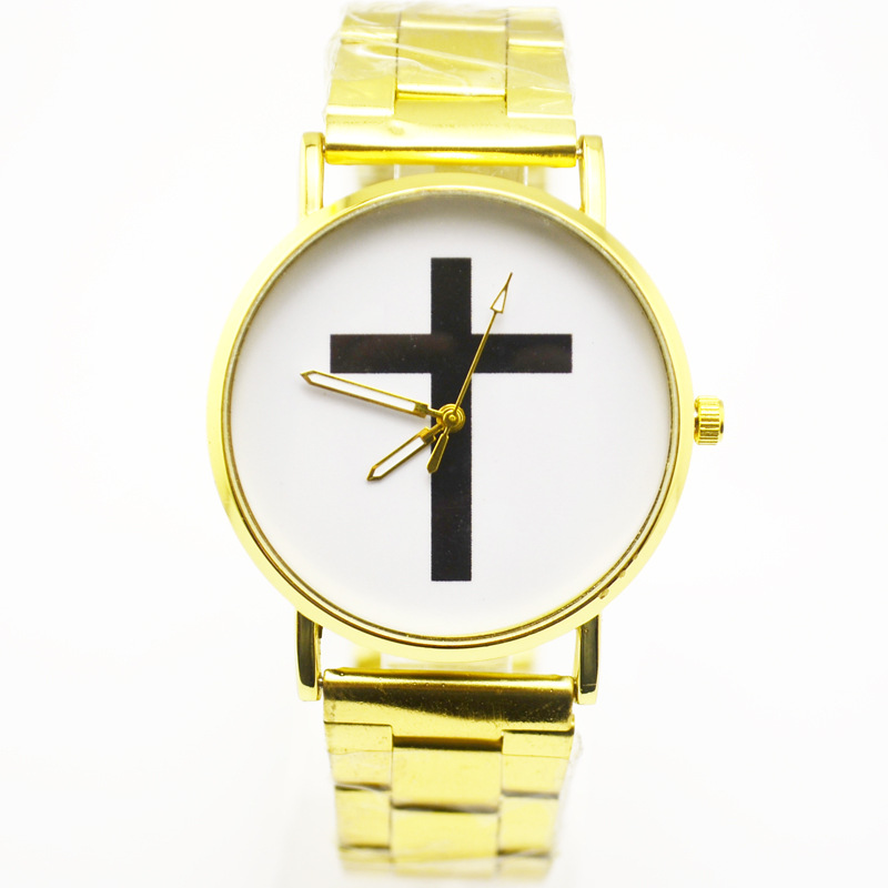 外贸热卖 时尚休闲十字架复古手表 厂家批发摆地摊手表批发