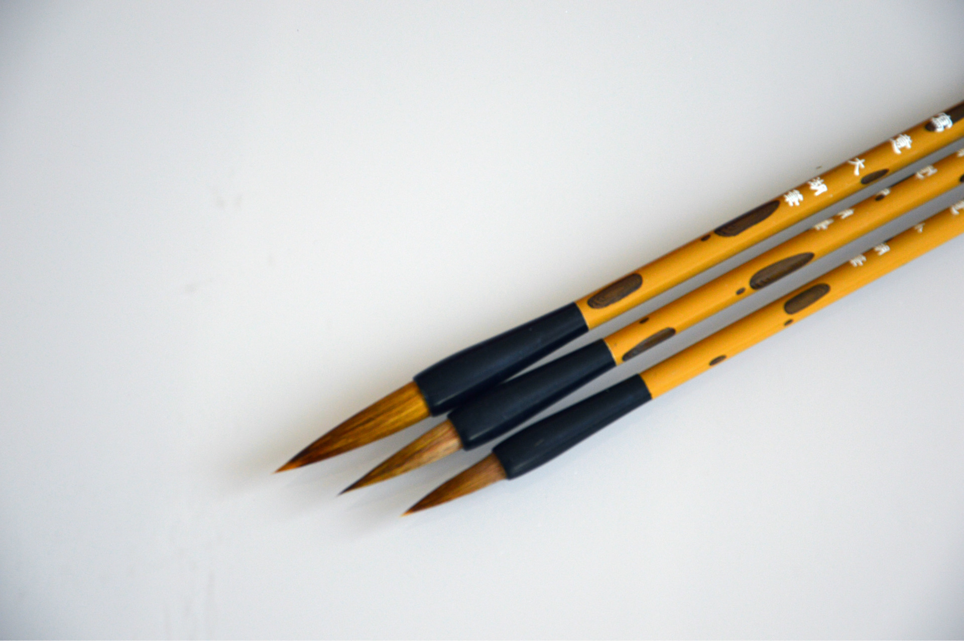 毛笔定制 狼毫毛笔 金狼写意大中小号 楷书 学生书法 毛笔.