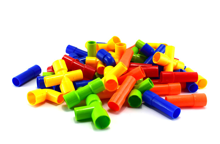 玩具批发 儿童管道积木 水管益智塑料拼插拼装积木 幼儿园玩具